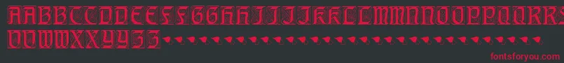 AugsburgerInitials Font – Red Fonts on Black Background