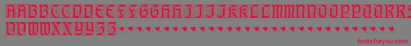 AugsburgerInitials Font – Red Fonts on Gray Background