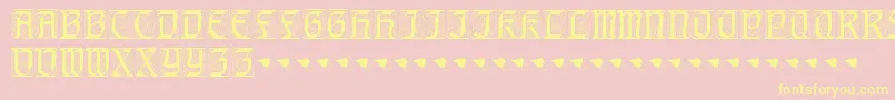 AugsburgerInitials Font – Yellow Fonts on Pink Background