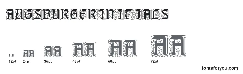 AugsburgerInitials Font Sizes