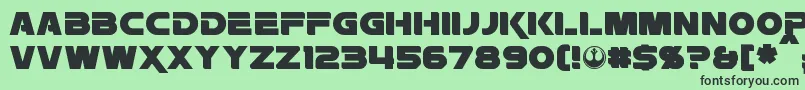 Rebellion-fontti – mustat fontit vihreällä taustalla