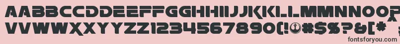 Rebellion Font – Black Fonts on Pink Background