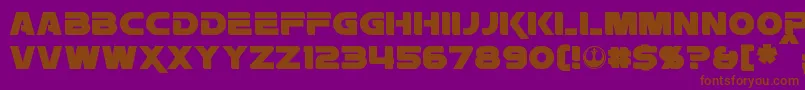 フォントRebellion – 紫色の背景に茶色のフォント