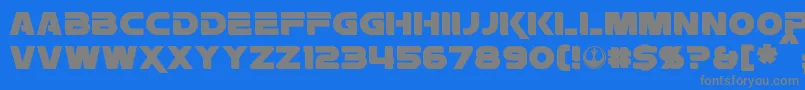More about Rebellion Font Rebellion Font – Gray Fonts on Blue Background