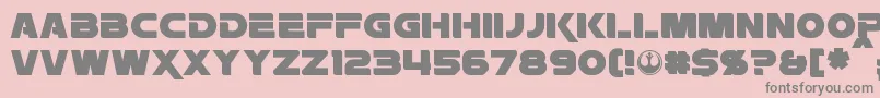 Rebellion Font – Gray Fonts on Pink Background