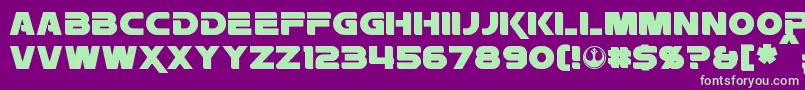 Rebellion Font – Green Fonts on Purple Background