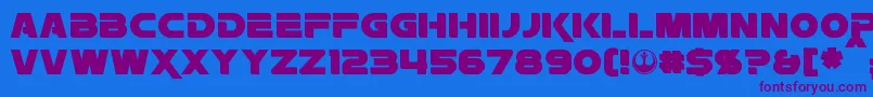Rebellion Font – Purple Fonts on Blue Background