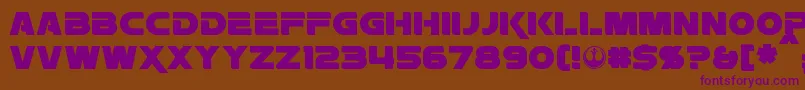 Rebellion Font – Purple Fonts on Brown Background