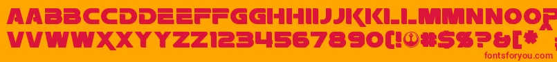 Rebellion Font – Red Fonts on Orange Background