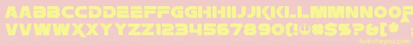 Rebellion Font – Yellow Fonts on Pink Background