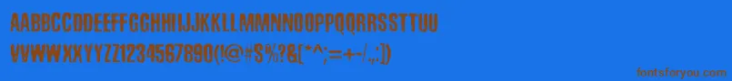 SadKropotkinLaugh Font – Brown Fonts on Blue Background