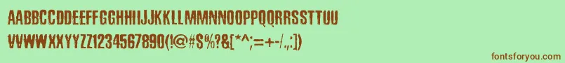 More about SadKropotkinLaugh Font SadKropotkinLaugh Font – Brown Fonts on Green Background