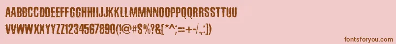 SadKropotkinLaugh Font – Brown Fonts on Pink Background