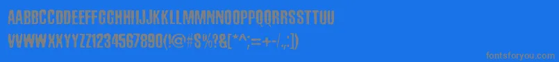 SadKropotkinLaugh Font – Gray Fonts on Blue Background