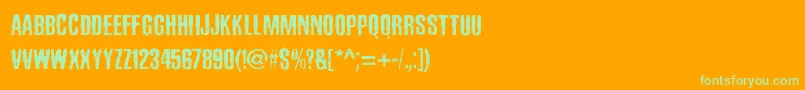 SadKropotkinLaugh Font – Green Fonts on Orange Background