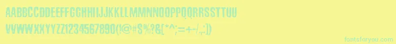 SadKropotkinLaugh Font – Green Fonts on Yellow Background