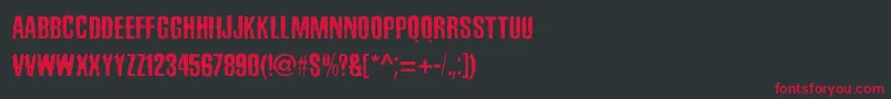 SadKropotkinLaugh Font – Red Fonts on Black Background