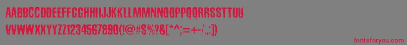 フォントSadKropotkinLaugh – 赤い文字の灰色の背景