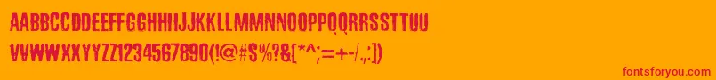 SadKropotkinLaugh Font – Red Fonts on Orange Background