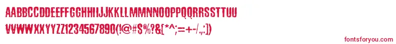 SadKropotkinLaugh Font – Red Fonts on White Background