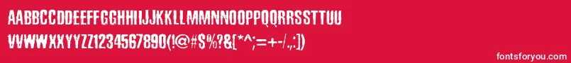 SadKropotkinLaugh Font – White Fonts on Red Background
