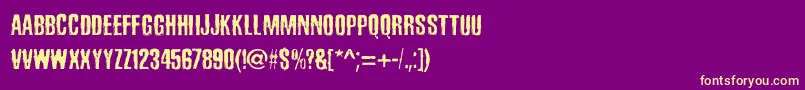 SadKropotkinLaugh Font – Yellow Fonts on Purple Background