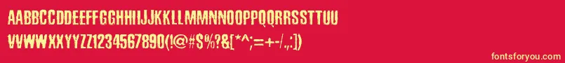 SadKropotkinLaugh Font – Yellow Fonts on Red Background