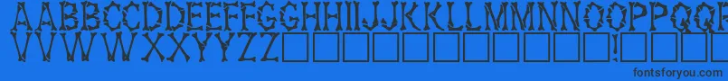 HeadhunterRegular Font – Black Fonts on Blue Background