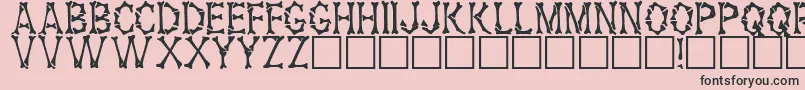 HeadhunterRegular-Schriftart – Schwarze Schriften auf rosa Hintergrund