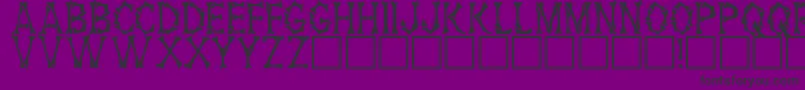 HeadhunterRegular Font – Black Fonts on Purple Background