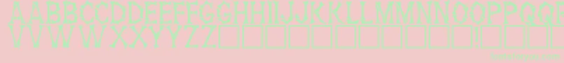 フォントHeadhunterRegular – ピンクの背景に緑の文字