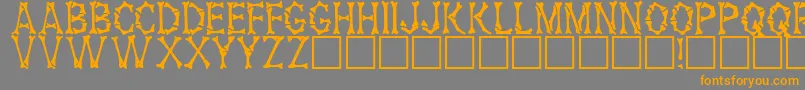 HeadhunterRegular-Schriftart – Orangefarbene Schriften auf grauem Hintergrund