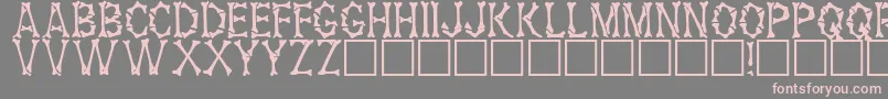 HeadhunterRegular Font – Pink Fonts on Gray Background