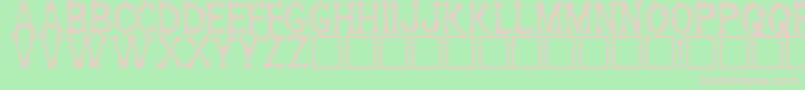 フォントHeadhunterRegular – 緑の背景にピンクのフォント
