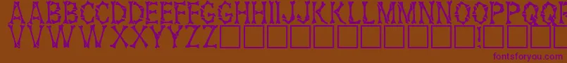 HeadhunterRegular Font – Purple Fonts on Brown Background