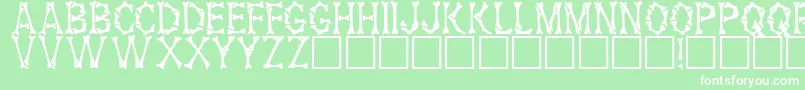 Шрифт HeadhunterRegular – белые шрифты на зелёном фоне