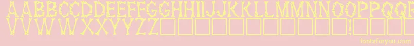 HeadhunterRegular Font – Yellow Fonts on Pink Background