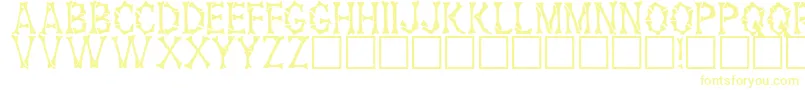 HeadhunterRegular Font – Yellow Fonts on White Background