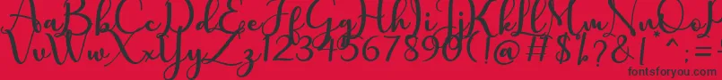 Charlotte Font – Black Fonts on Red Background