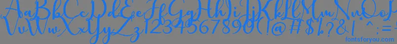 Charlotte Font – Blue Fonts on Gray Background