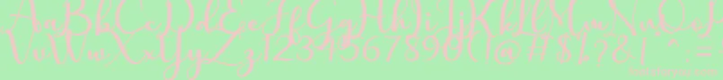 Lisätietoja Charlotte-fontista Charlotte-fontti – vaaleanpunaiset fontit vihreällä taustalla