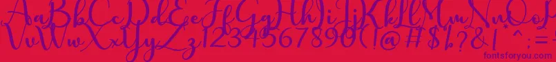 Charlotte Font – Purple Fonts on Red Background