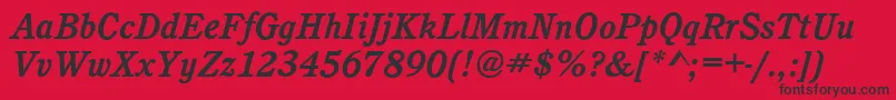 CalgaryBolditalic Font – Black Fonts on Red Background