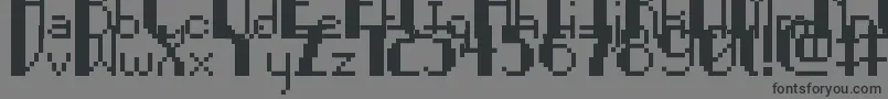 Fonte PixelNoir – fontes pretas em um fundo cinza
