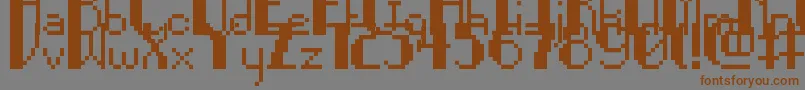 Czcionka PixelNoir – brązowe czcionki na szarym tle