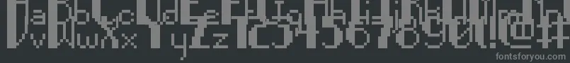 Czcionka PixelNoir – szare czcionki na czarnym tle