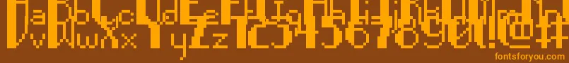 Шрифт PixelNoir – оранжевые шрифты на коричневом фоне