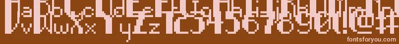 PixelNoir Font – Pink Fonts on Brown Background