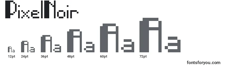 Größen der Schriftart PixelNoir