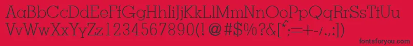 フォントMesaLightRegular – 赤い背景に黒い文字